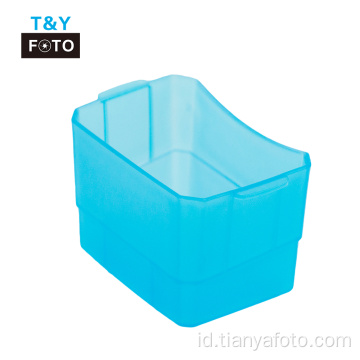 diffuser flash plastik biru untuk kamera